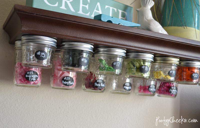 Mason Jar Storage Shelf Tutorial