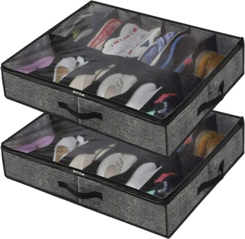 Onlyeasy Sturdy Under Bed Shoe Storage Organizer