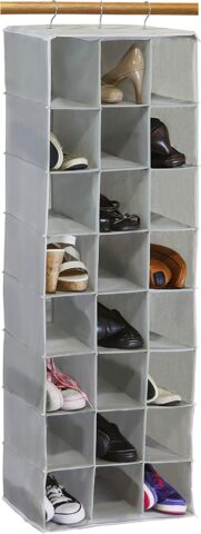 SimpleHouseware 24 Section Hanging Shoe Shelves Closet Organizer