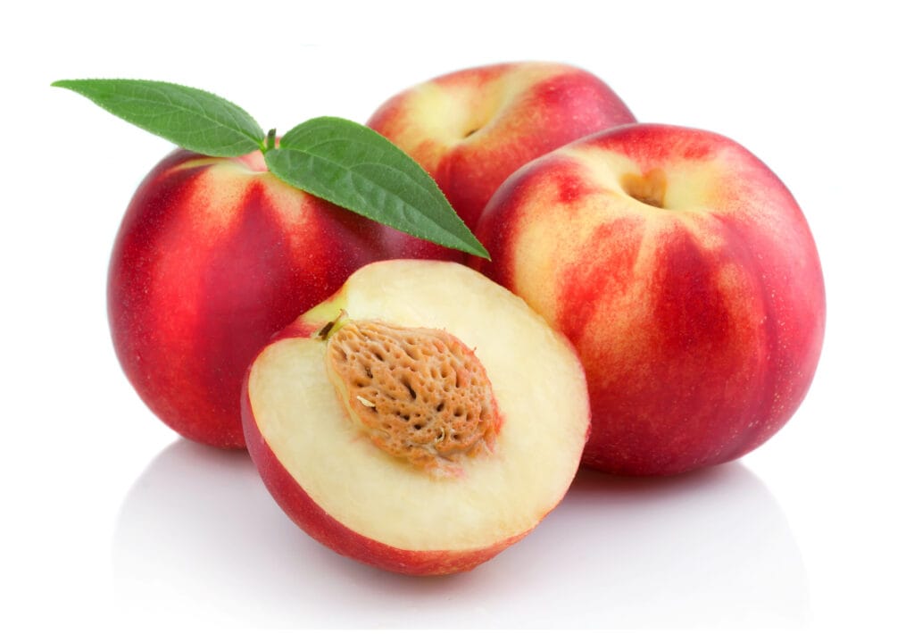 Three ripe nectarine