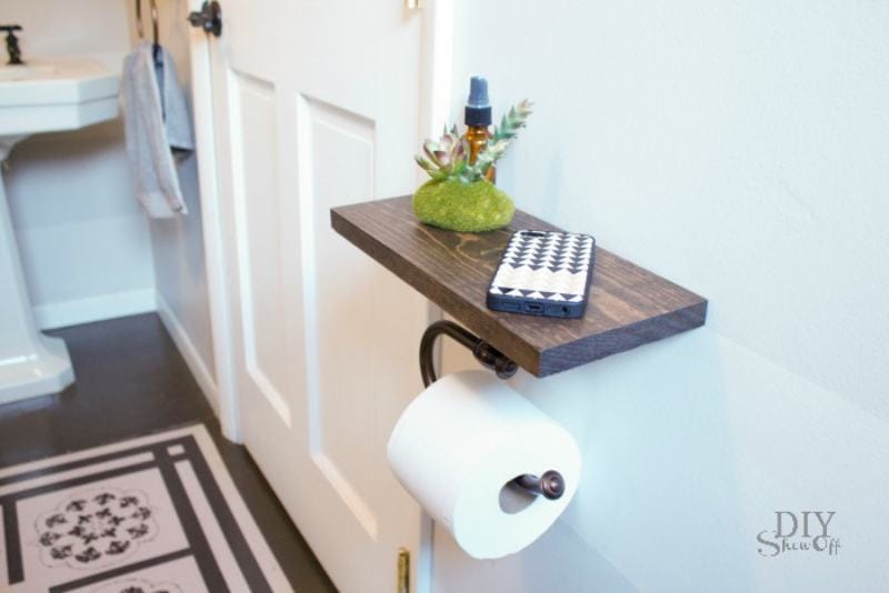 Toilet Paper Holder Shelf And Bathroom Accessories