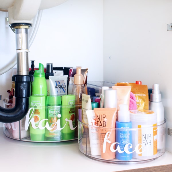 UNDER BATHROOM SINK ORGANIZATION IDEAS