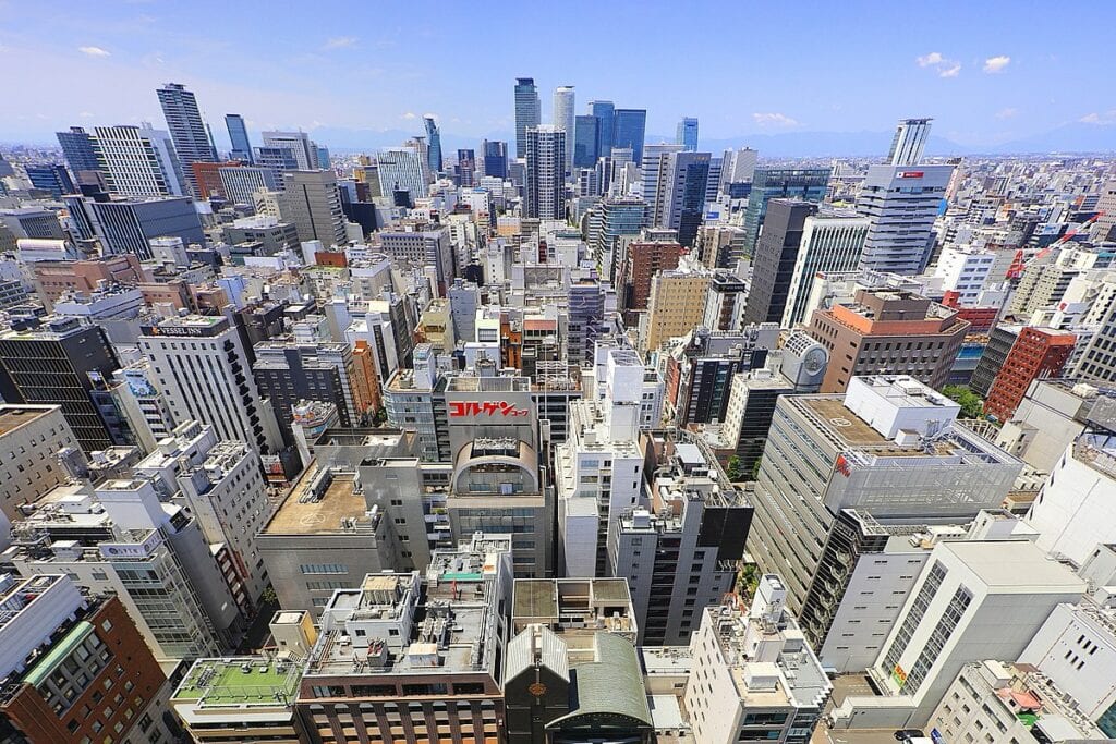 View of Westward from Sky Deck MIRAI360, Nishiki Naka Ward Nagoya 2022