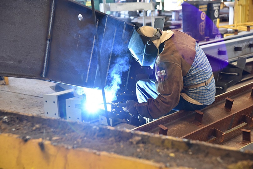 Welder welding