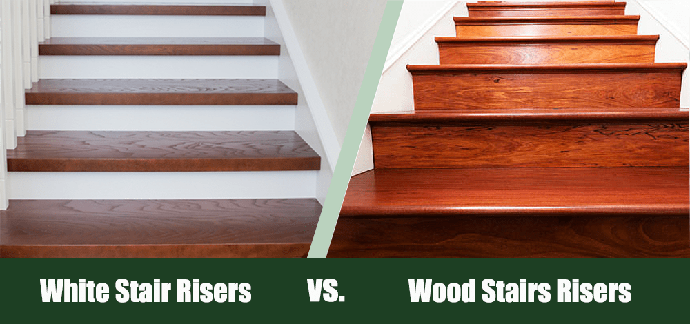 White Stair Risers vs. Wood
