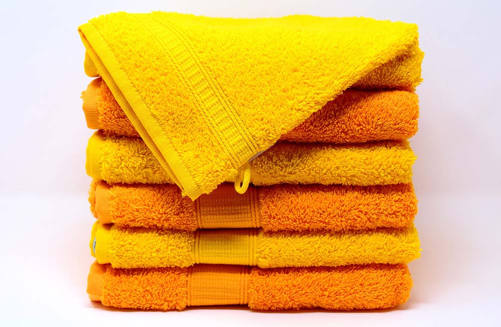 Yellow dry towels