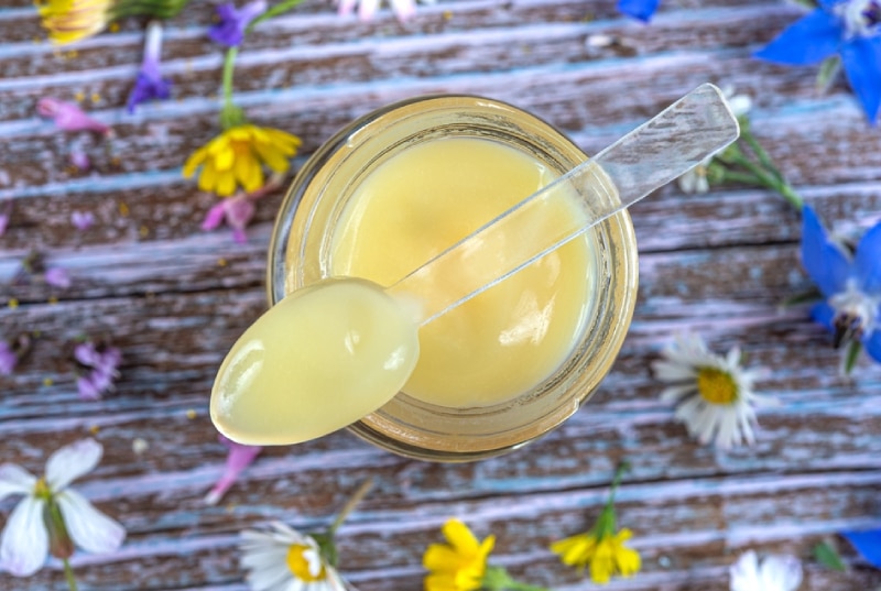 a pot of royal jelly