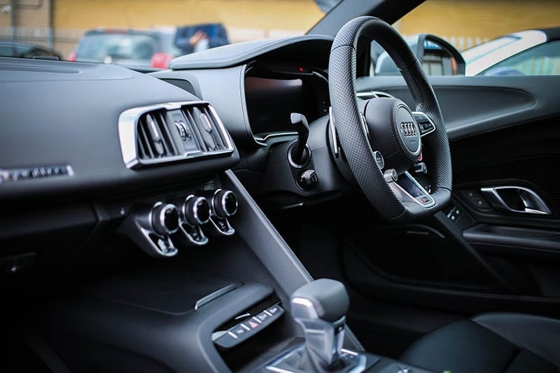 audi r8 sports car interior