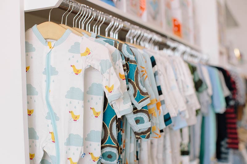 baby's wardrobe in the nursery
