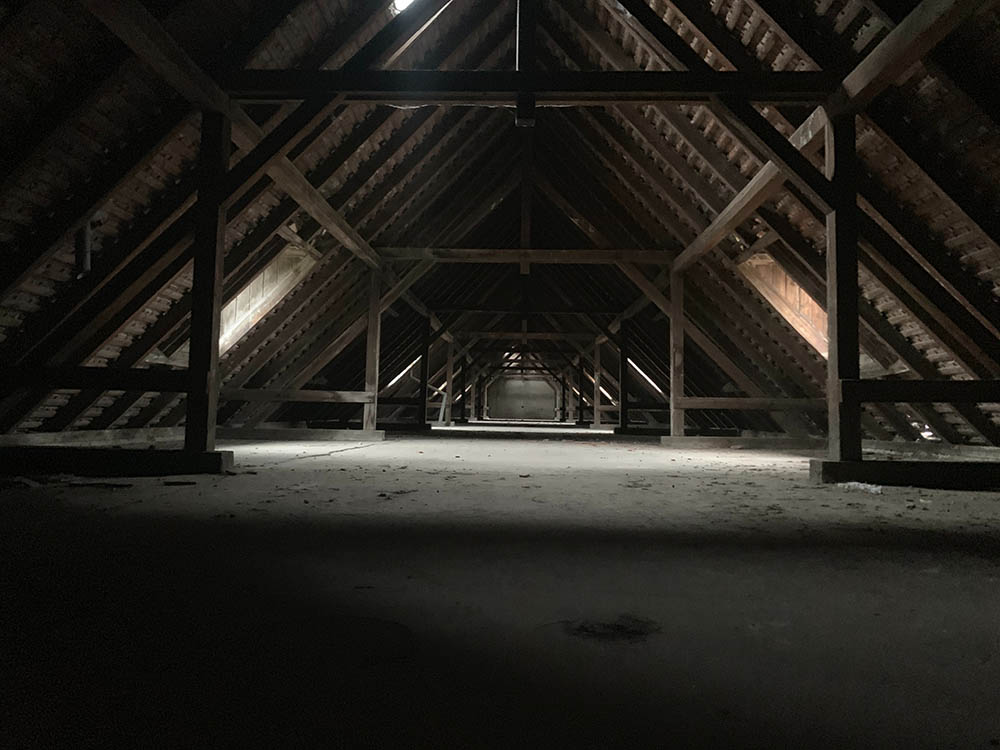 brown wooden attic