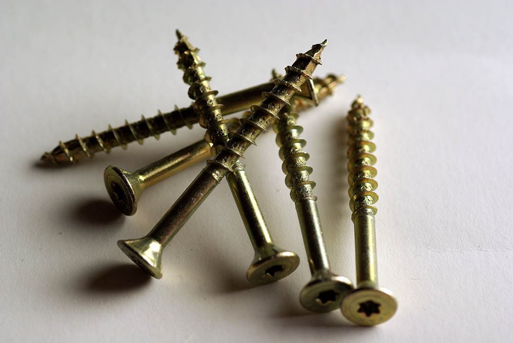 bunch of golden screws
