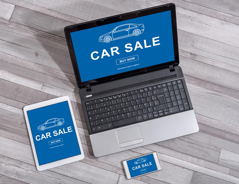 online car sale concept