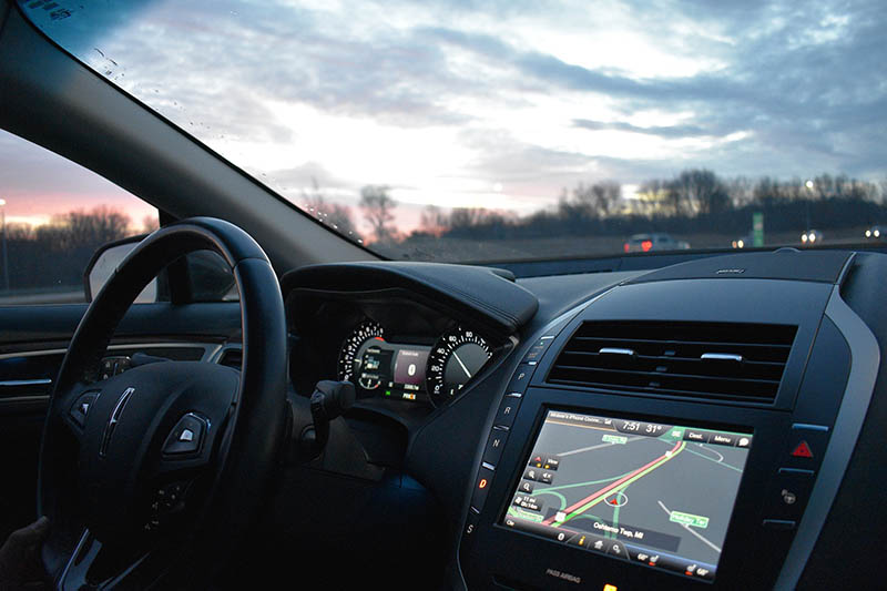 car with gps navigation