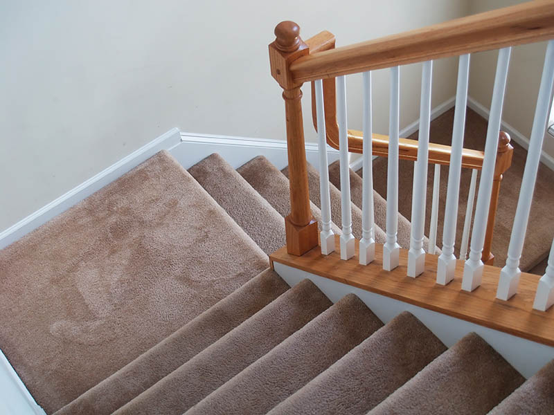 carpeted stairs