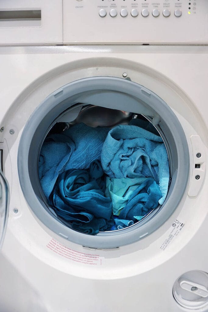 clothes in the washer