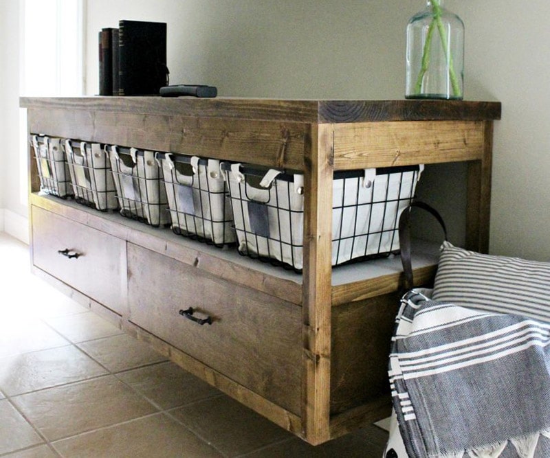 diy floating tv console