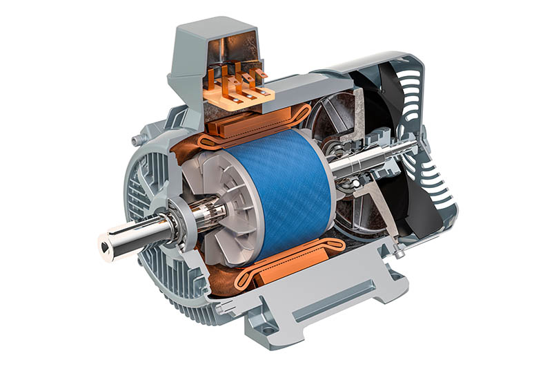 electric motor on white background