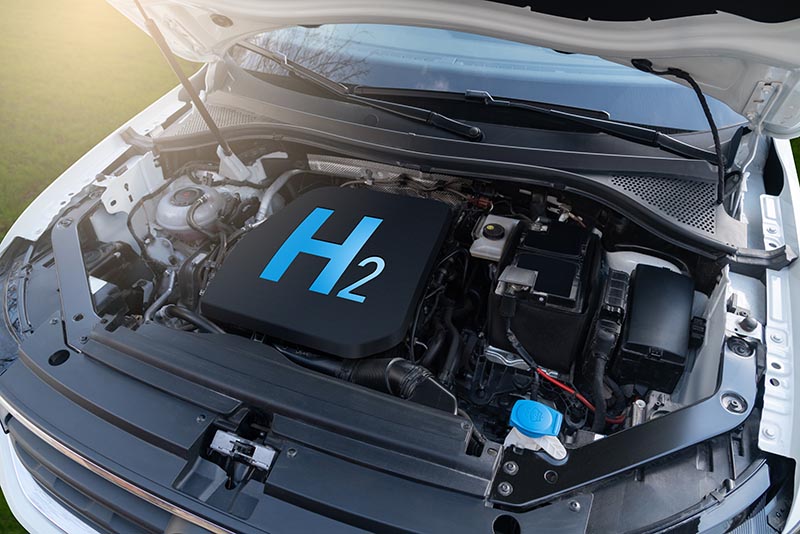 hydrogen engine of a car