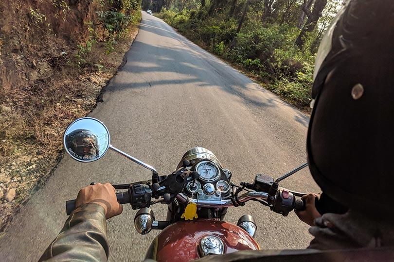 man on a motorcycle ride