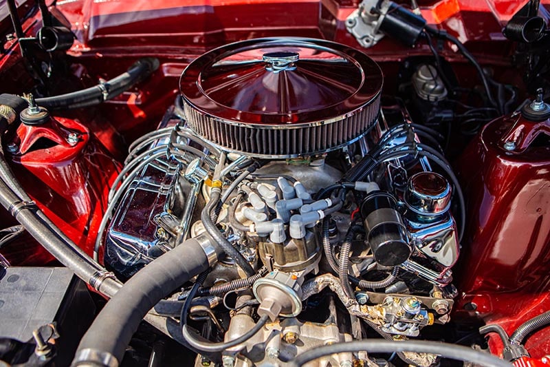 muscle car with v8 engine