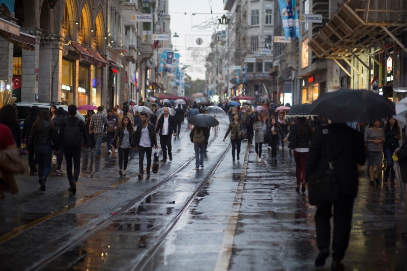 people in the city