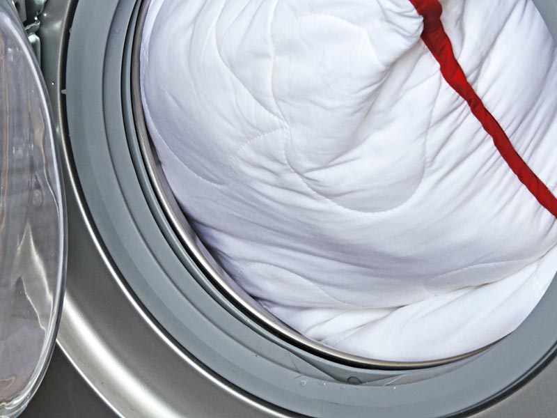 pillow in the washing machine