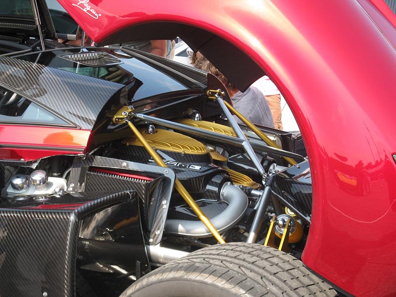red car with turbo engine