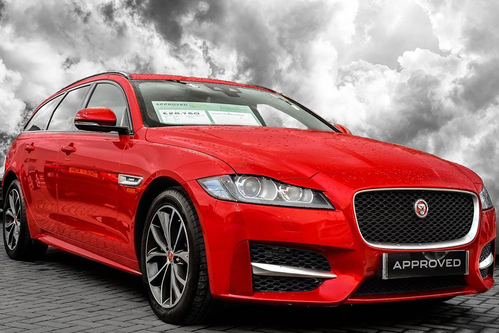 red jaguar xf