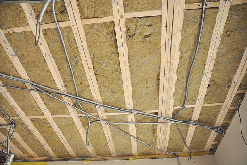 soundproof ceiling using fiberglass