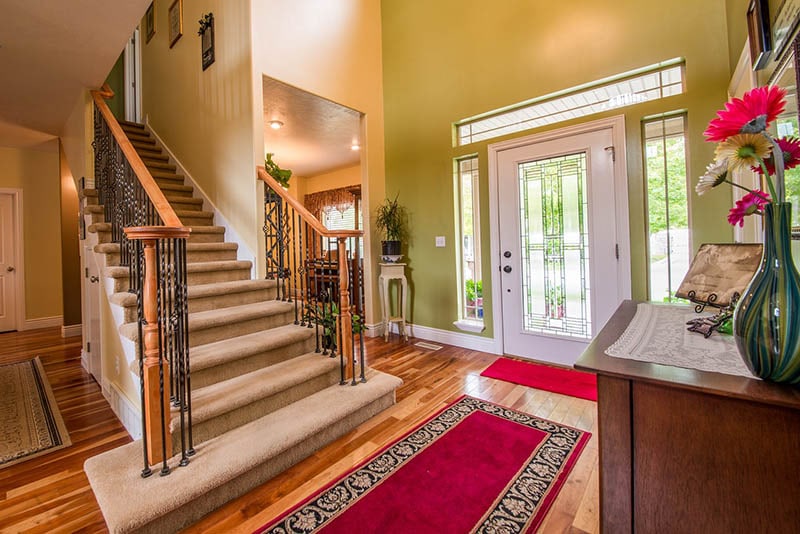 stairs near the entry door