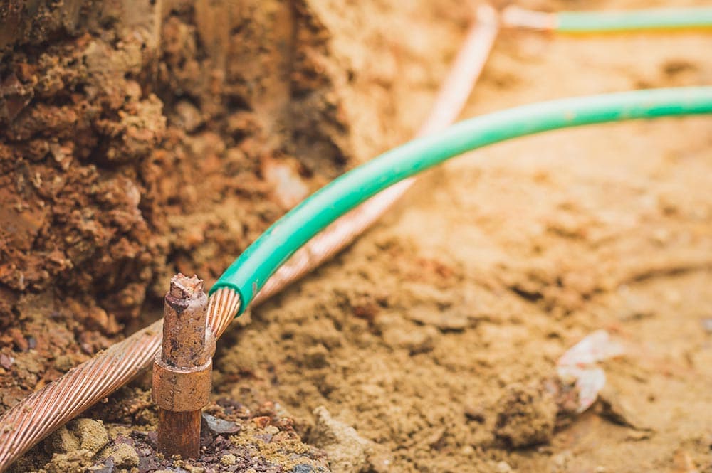 Welding copper ground wire on ground rod