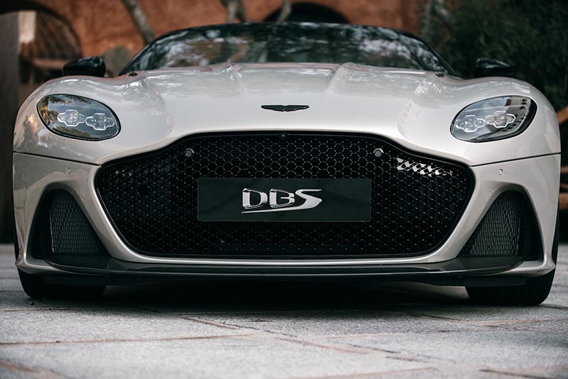 white Aston Martin DBS Superleggera