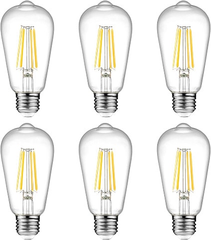 Ascher Vintage LED Edison Bulbs 6W