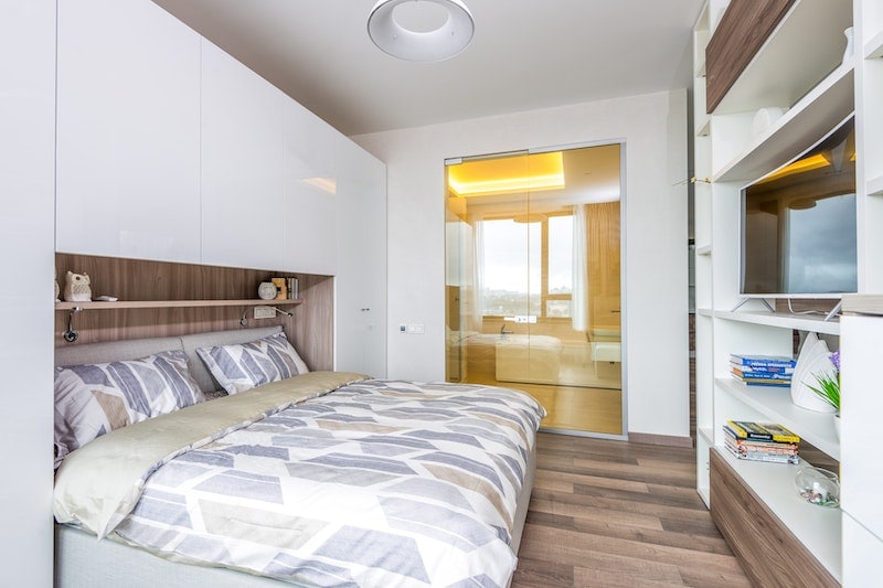 Bedroom with a bathroom
