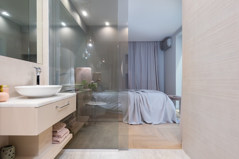 Bedroom with bathroom