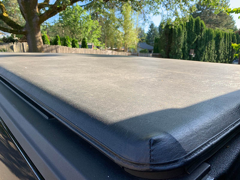 Black truck bed cover