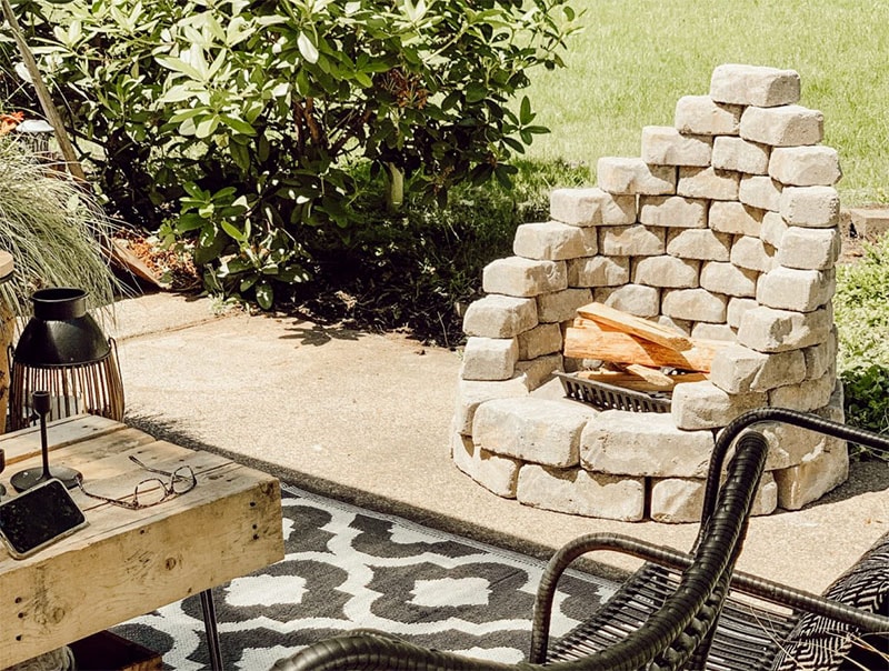 DIY Outdoor Fireplace by Hailstrom Home