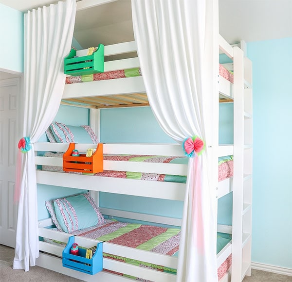 DIY Triple Bunk Bed by Jen Woodhouse