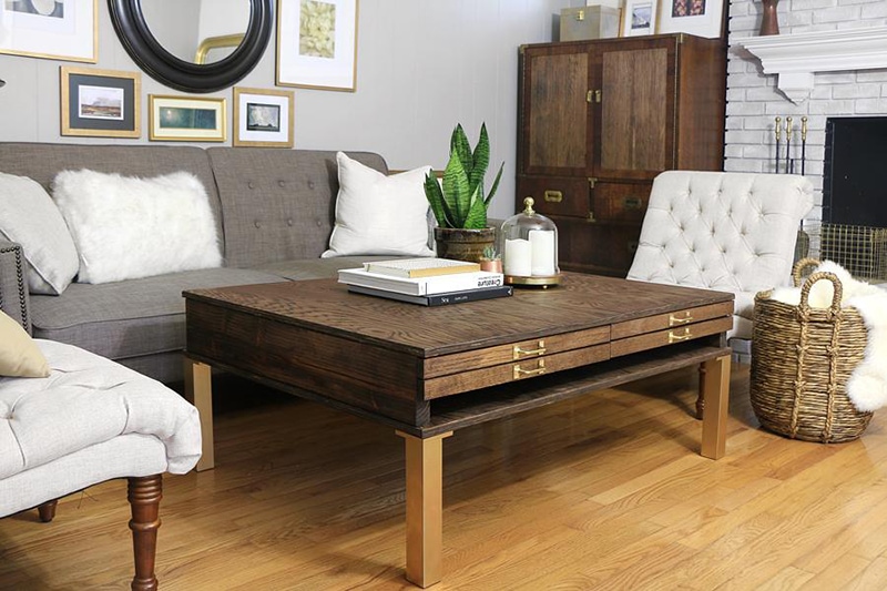 DIY modern coffee table