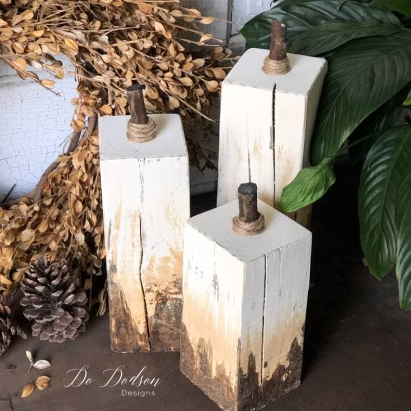 DIY 4x4 wood pumpkins