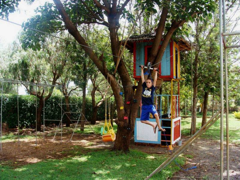 DIY backyard zipline