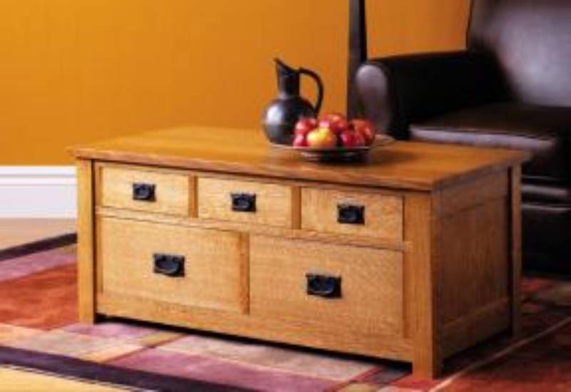 DIY mission coffee table