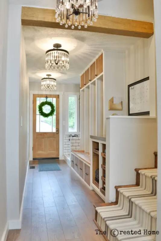 DIY mudroom with dog bath