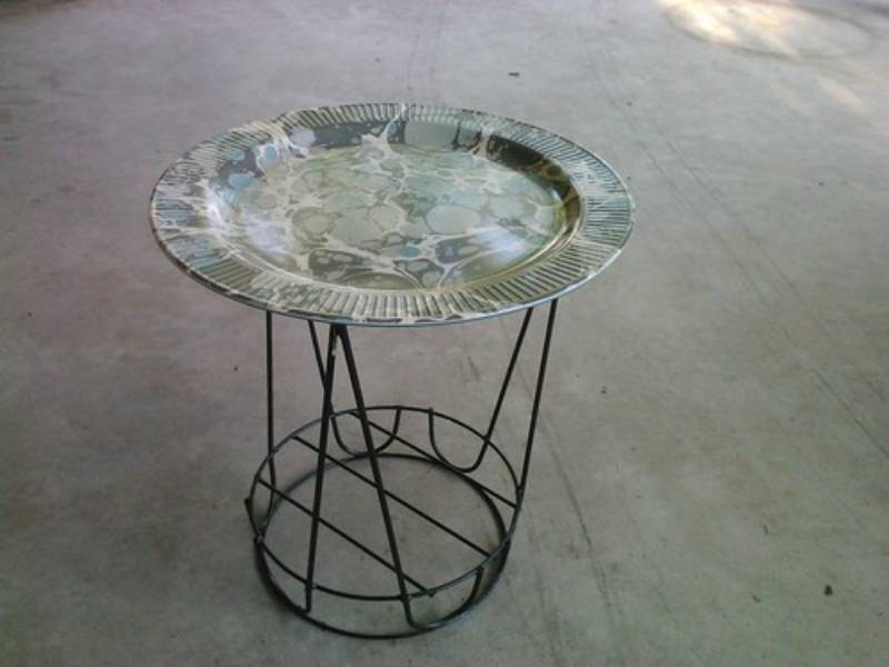 DIY outdoor side table