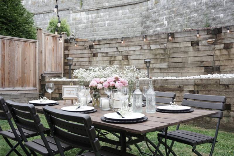 DIY outdoor wood table