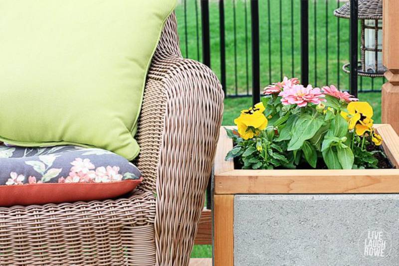 DIY paver planter box