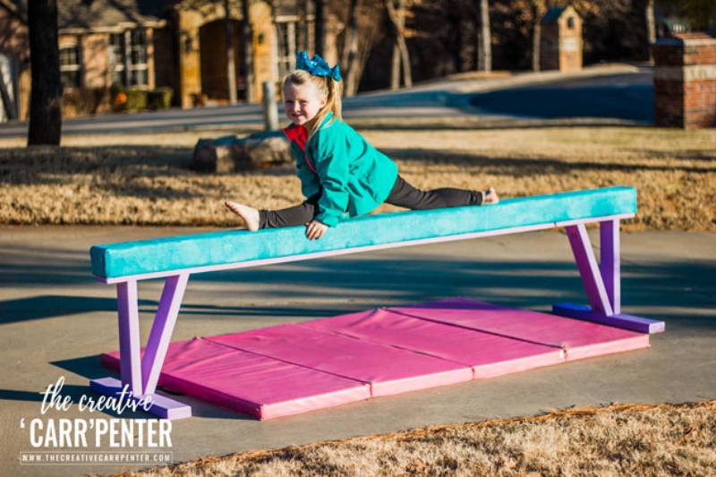 DIY raised balance beam