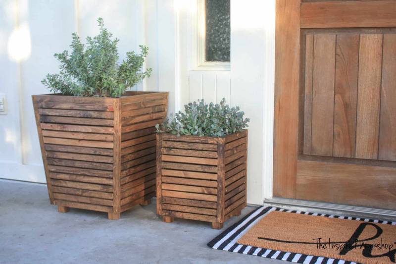 DIY scrap wood outdoor planter
