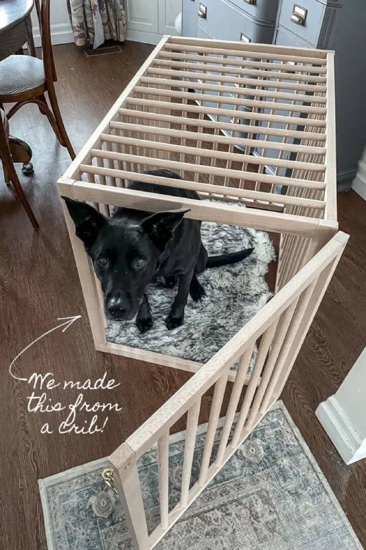 DIY super comfy dog kennel bed