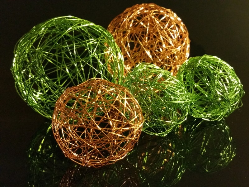 Decorations made from floral wire